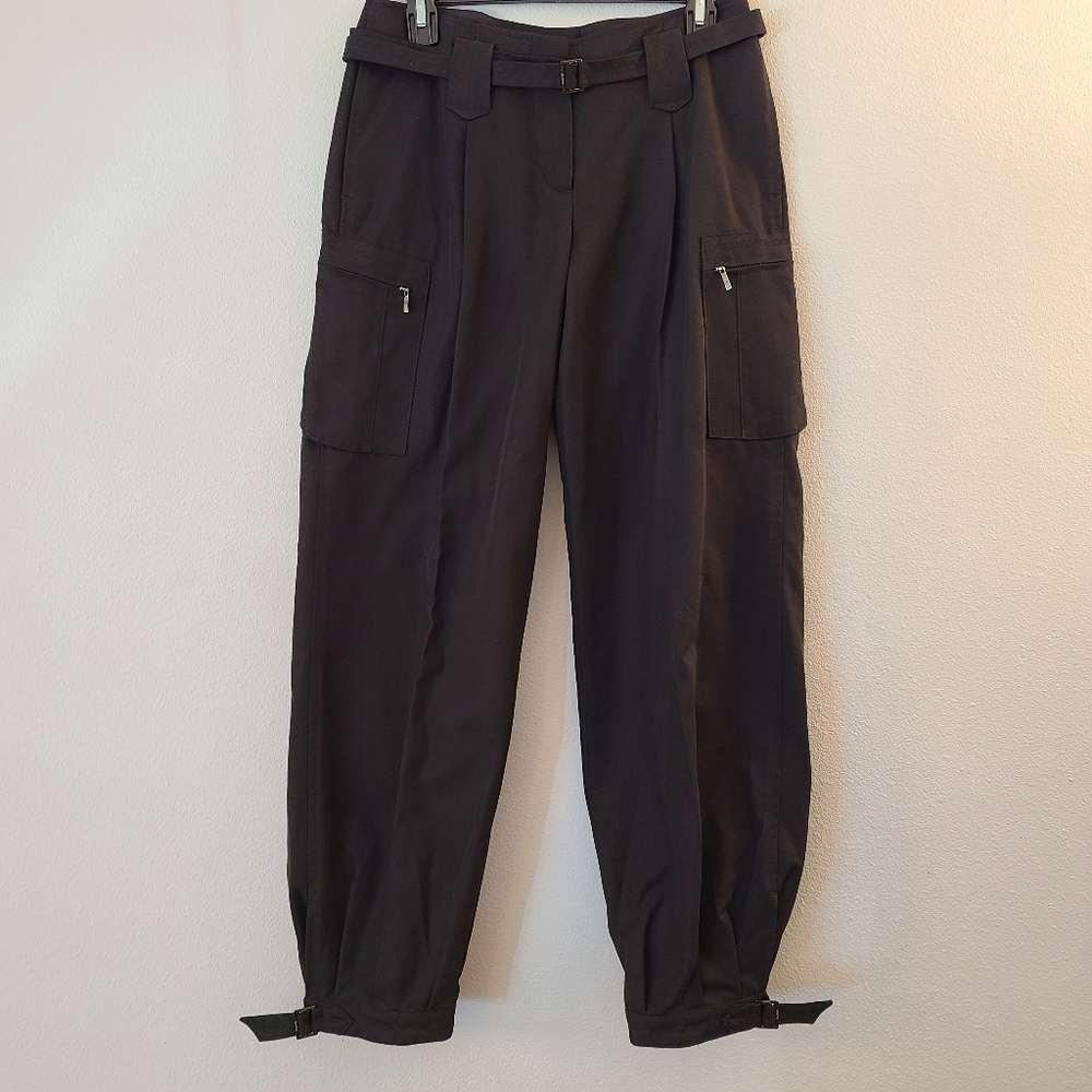 Max Mara Black Tapered Leg Utility Pants
